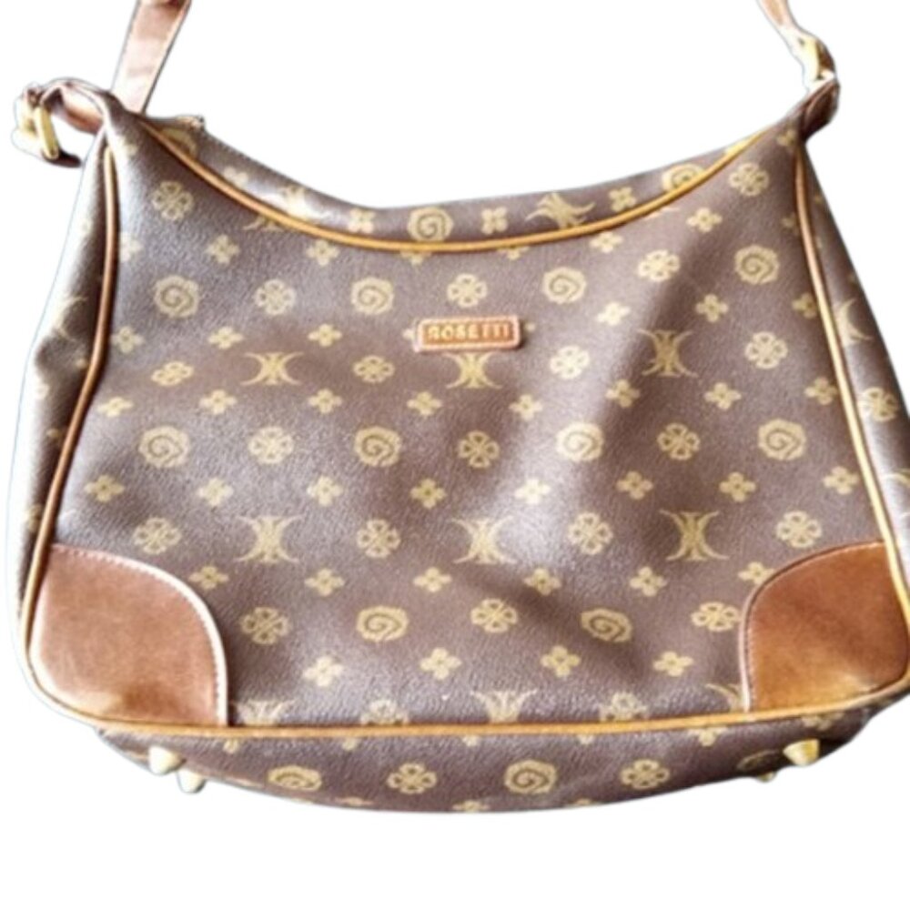 Rosetti Brown Tan Imitation Handbag